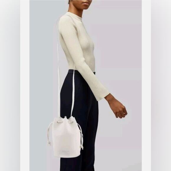 DEREK LAM white leather bucket minimalist quiet luxury bag - Picture 1 of 10